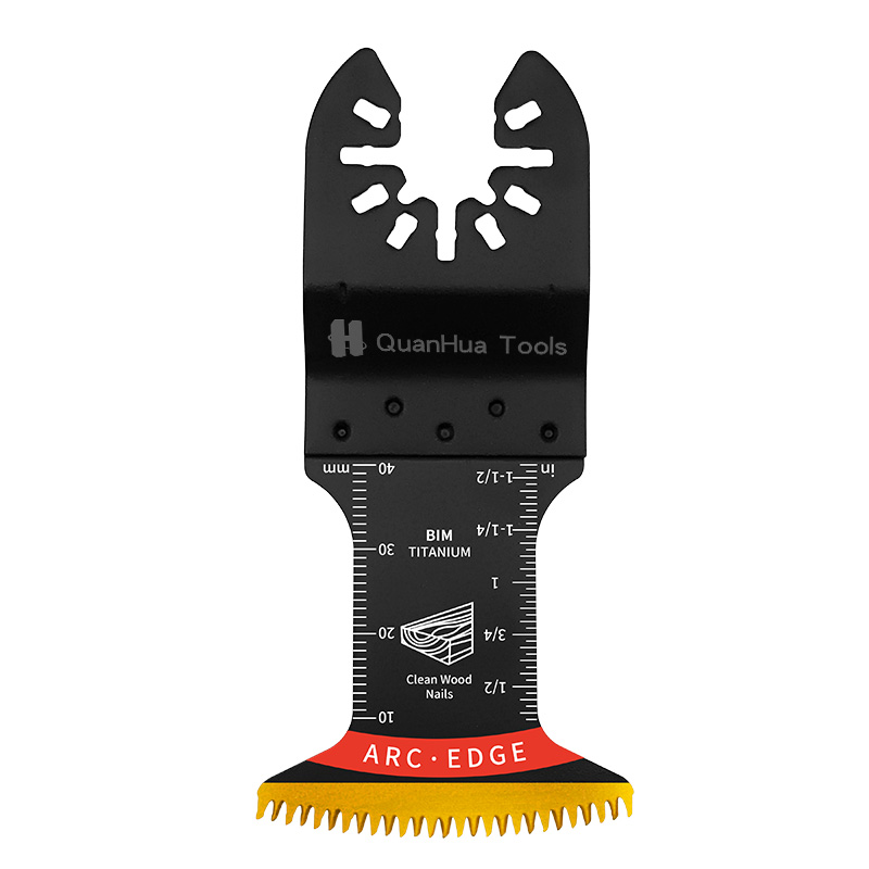 Lamă de ferăstrău placată cu titan, cu arc bimetal, 44*40 mm, QH-1005EH-DT-HX